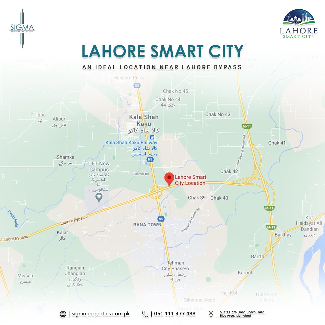 Location Map of Lahore Smart City