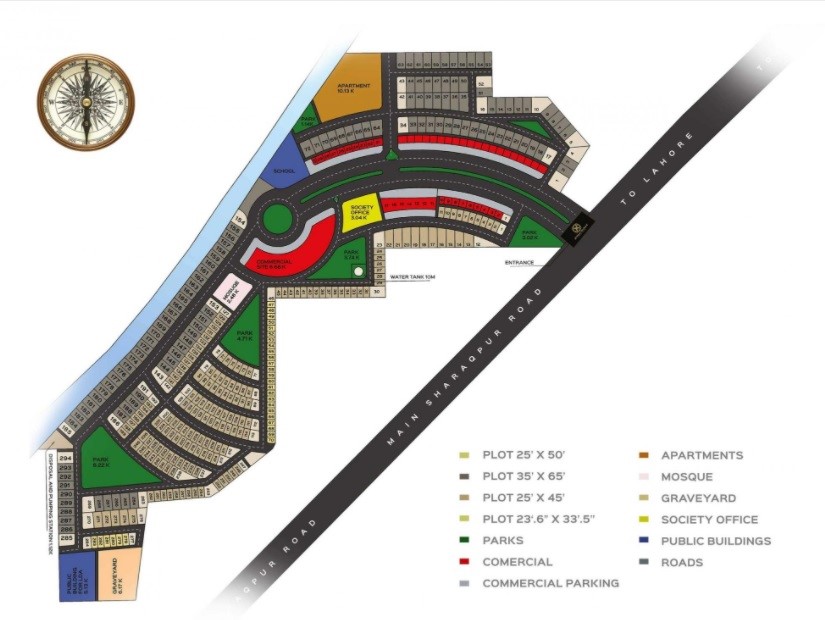 master plan of al noor orchard Lahore