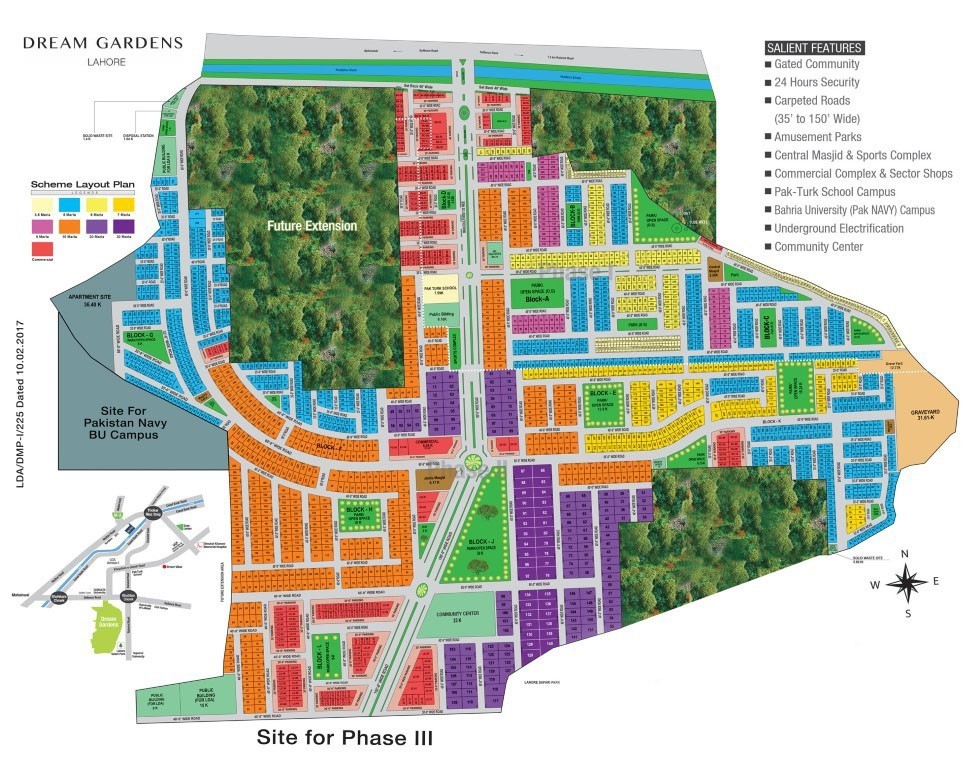 master plan of discovery gardens Lahore