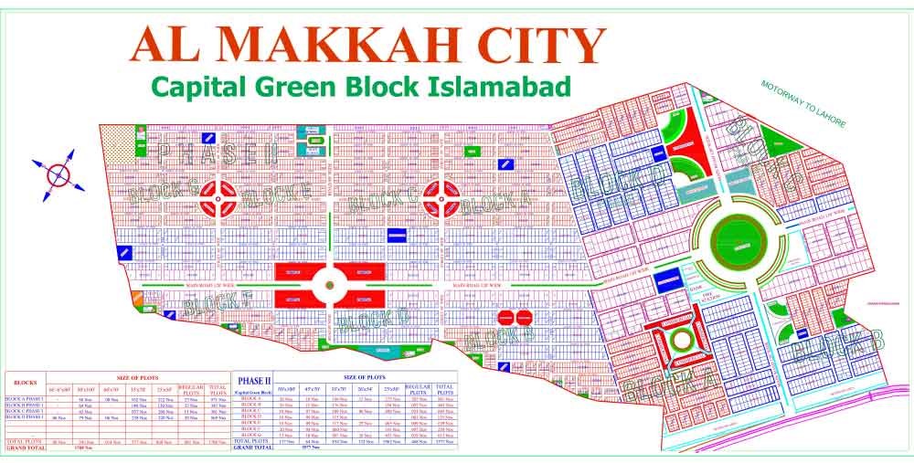 master plan of Al-Makkah City Islamabad 