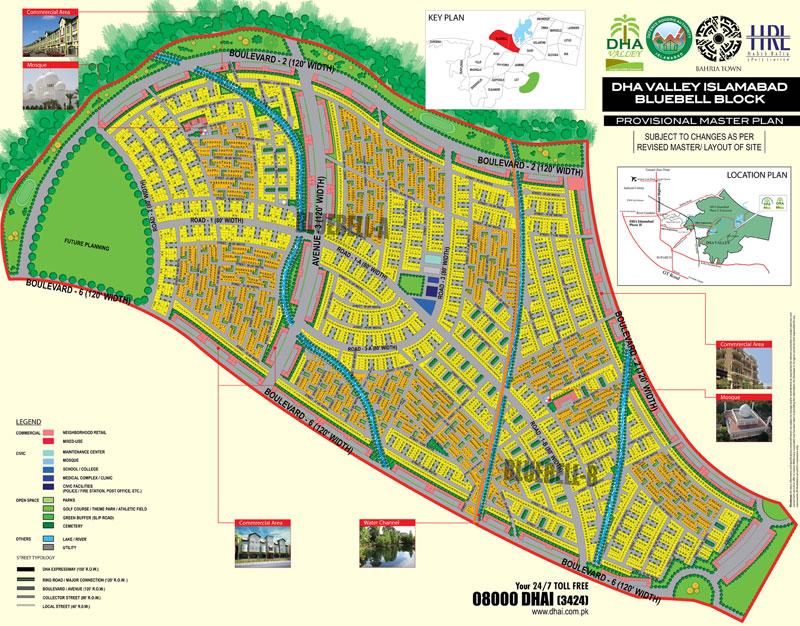 Master plan of DHA Valley Islamabad 