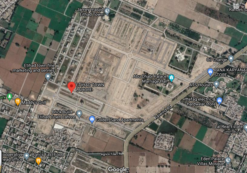 Etihad Town Lahore (Updated) 2021 Prices - Master Plan - Location Map