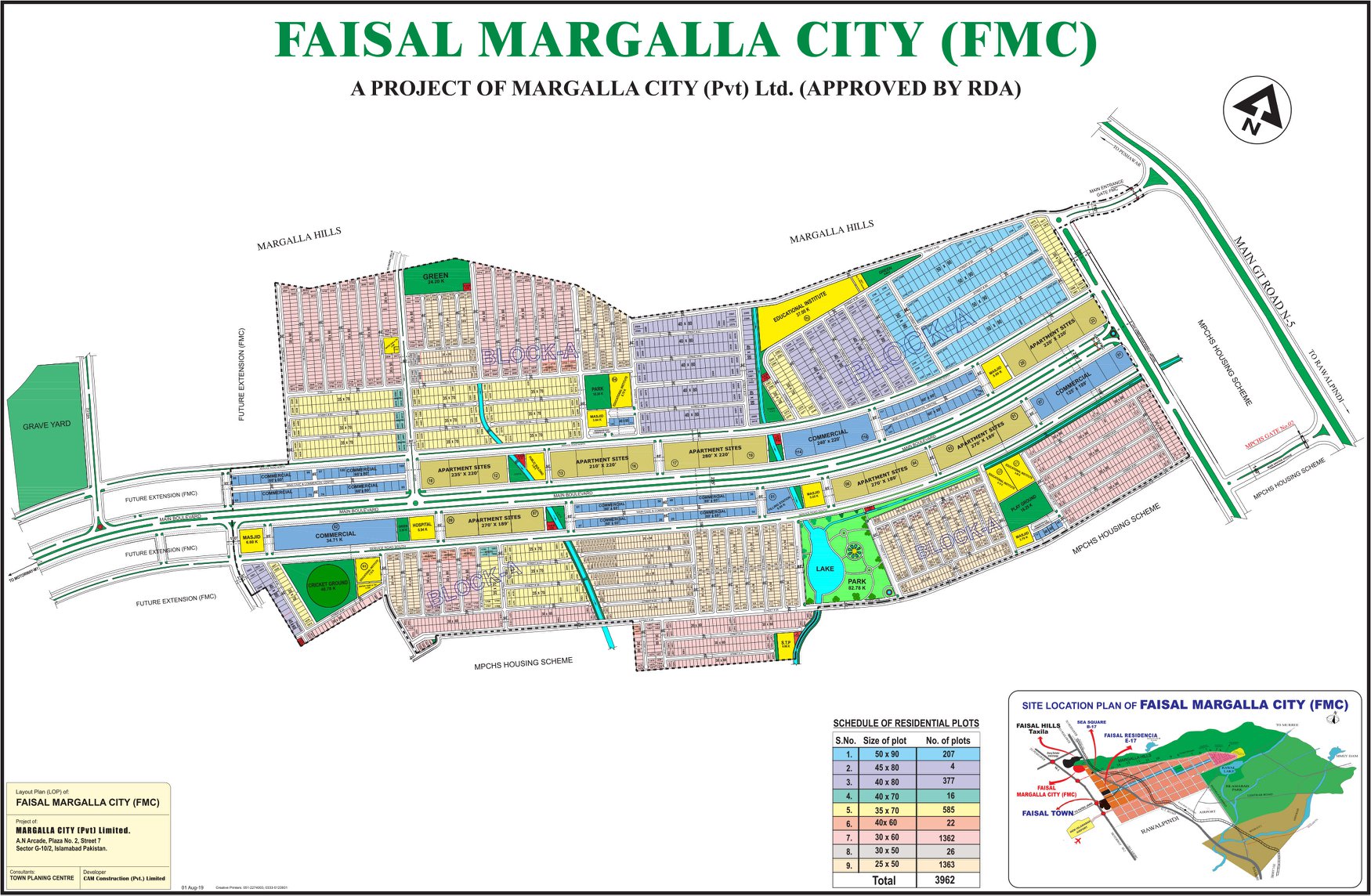 master plan of Faisal Margalla City