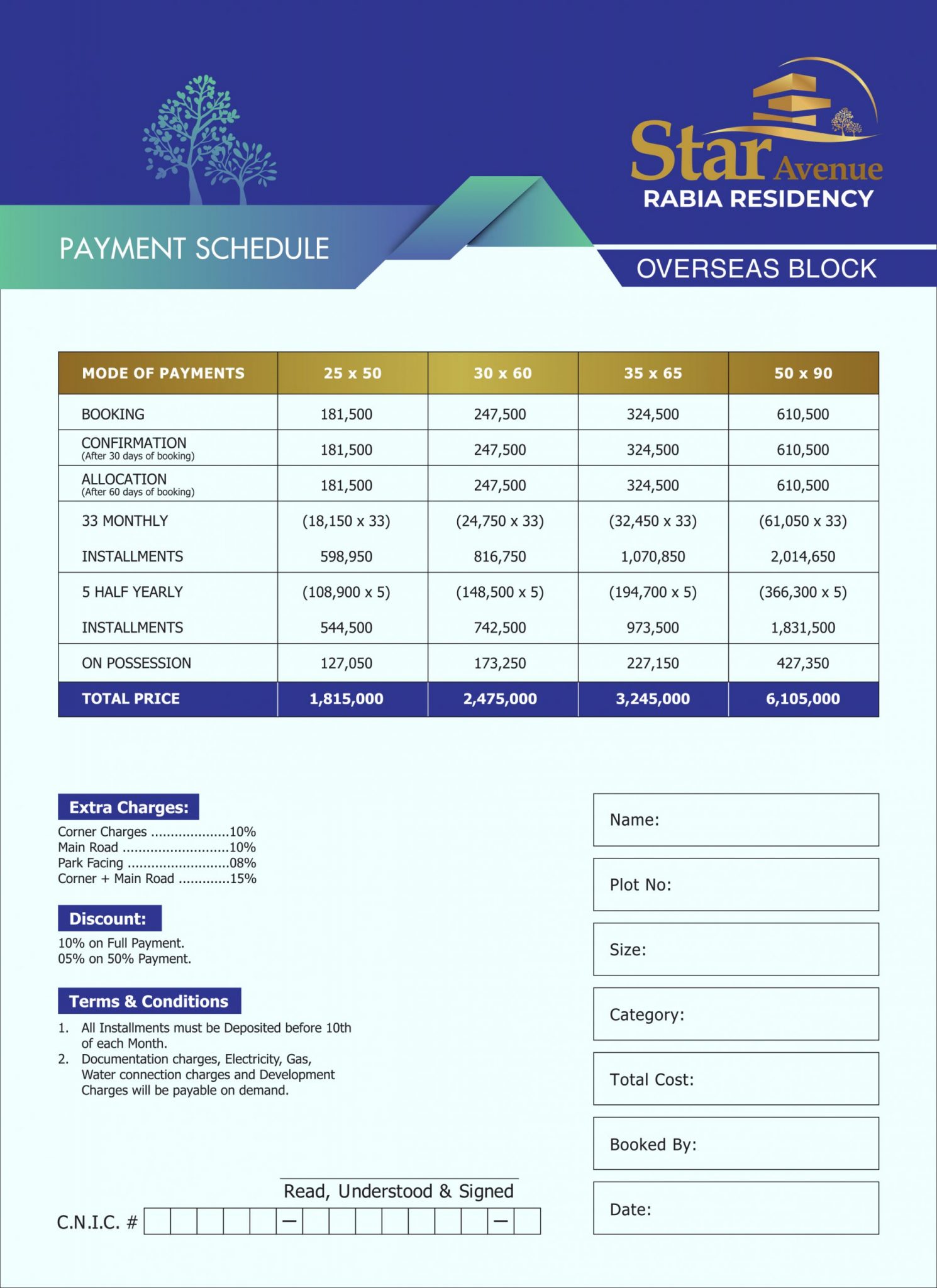 Star Enclave Islamabad payment plan