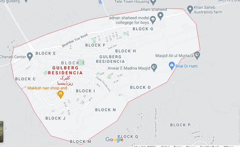 Gulberg Green location map