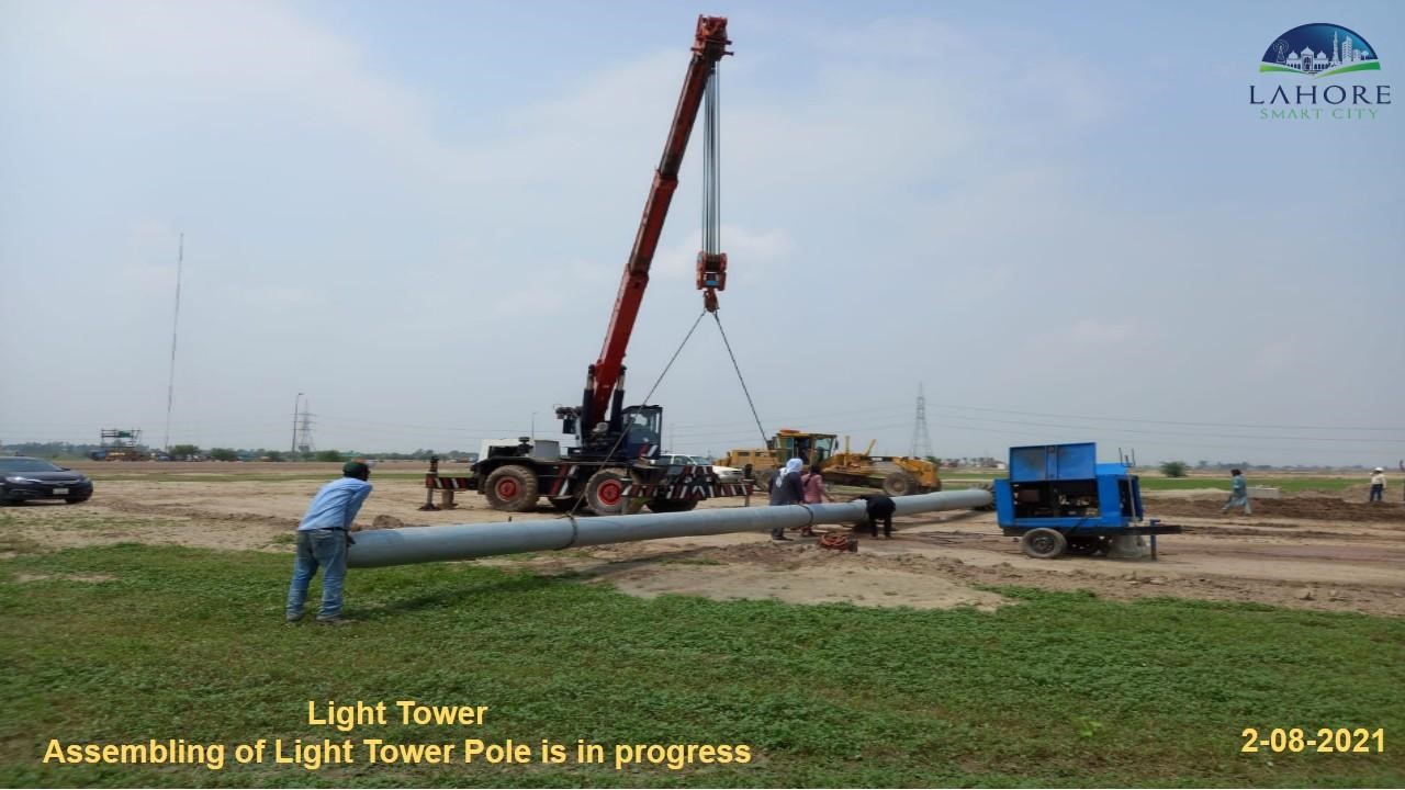 Installation of Flags lahore smart city