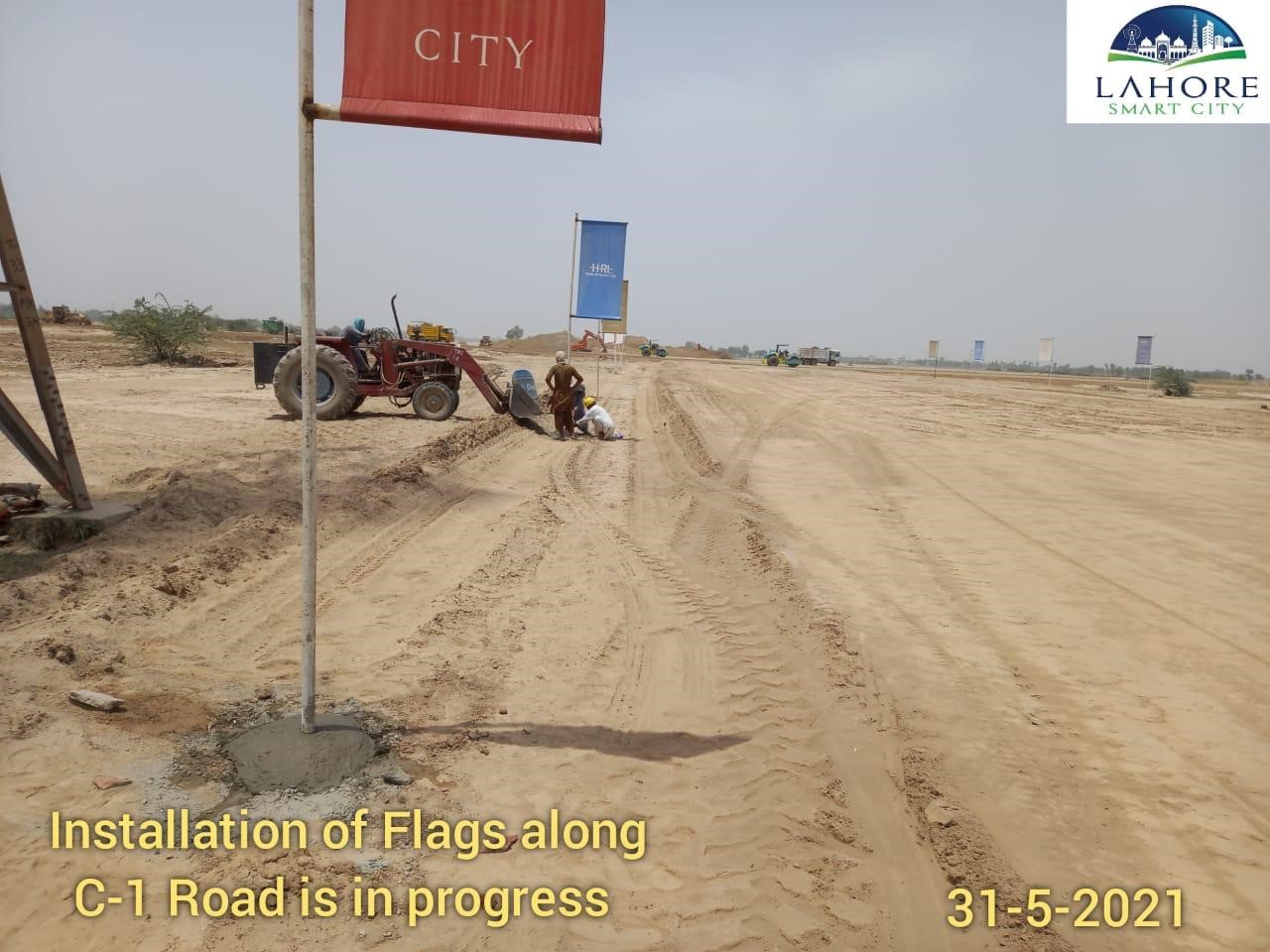 Installation of Flags lahore smart city